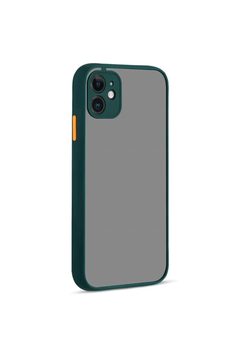 Apple iPhone 12 Uyumlu Kılıf Montreal Silikon Kapak - Yeşil