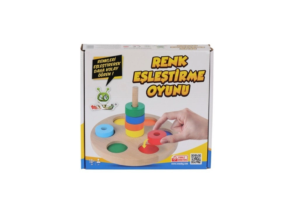 Eğlenceli Renkli Halka Eşleştirme Oyunu 1 Adet