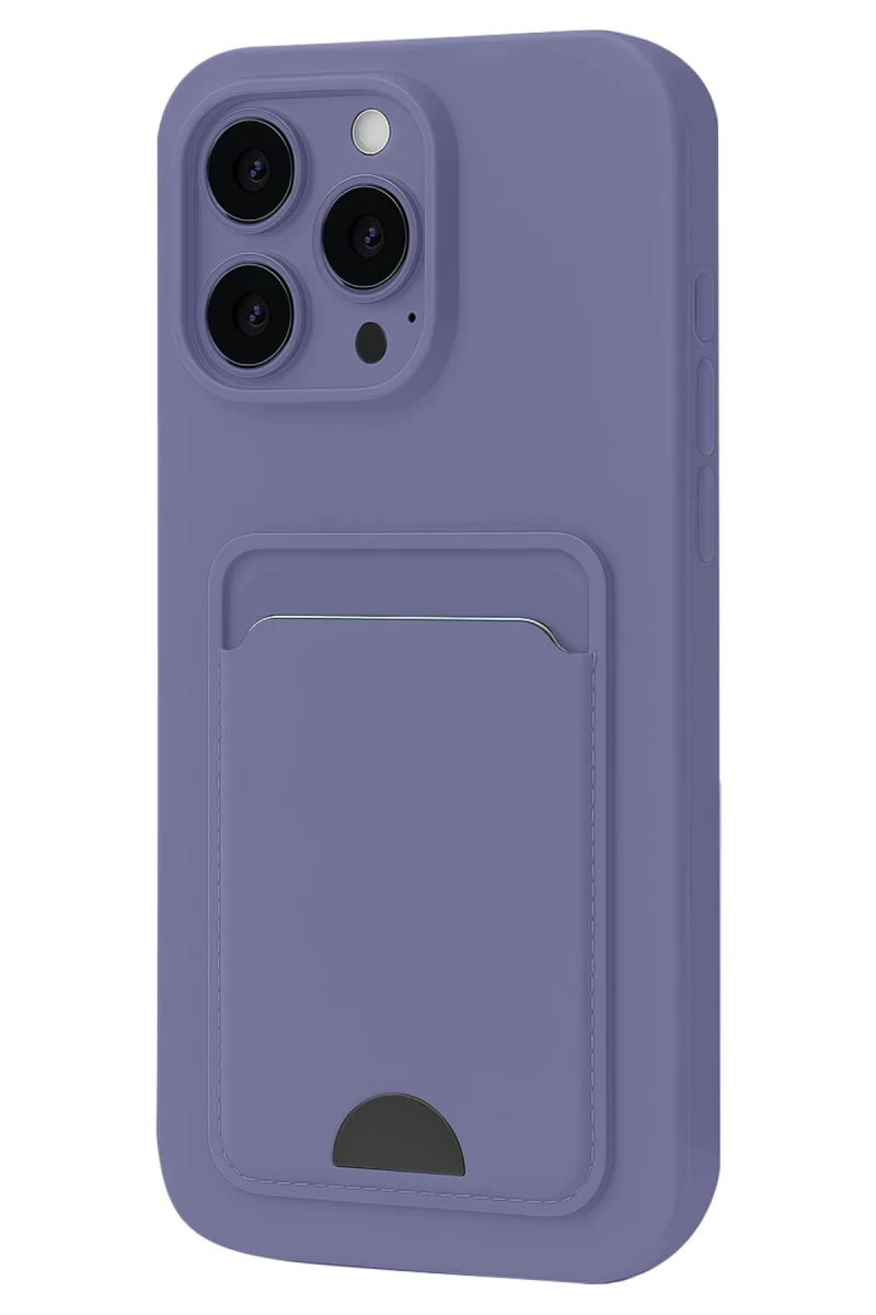 Apple iPhone 16 Pro Uyumlu Kılıf Kelvin Kartvizitli Silikon - Lila