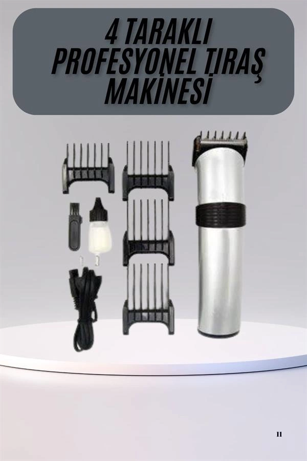 Şarjlı Tıraş Makinesi 5 Farklı Kesim Tarağı ile