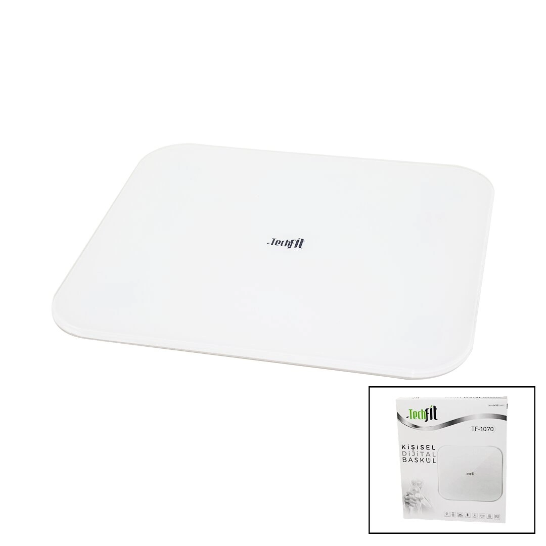 Dijital Baskül Terazi 180kg Soft Beyaz Cam Zemin LED Ekran
