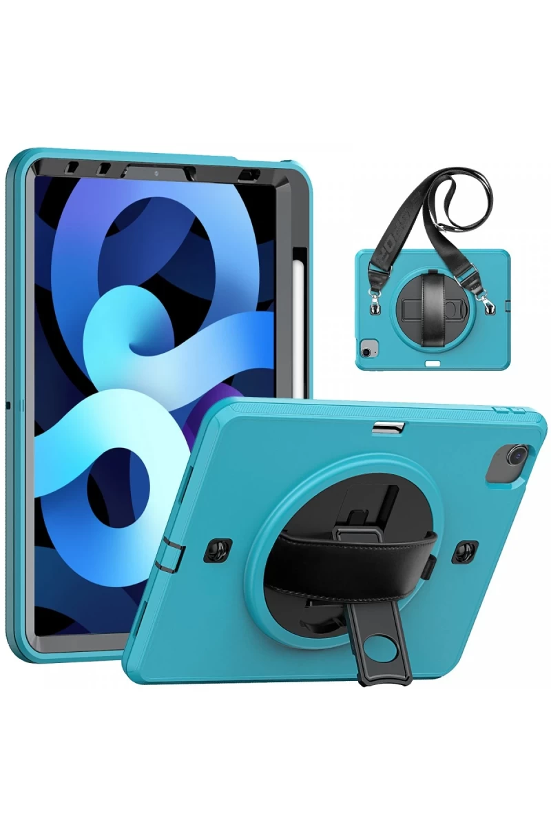 Apple iPad Pro 11 (2020) Kılıf Strap-C Otterbox Tablet Kapak - Mavi