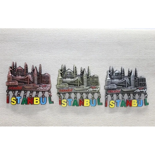 İstanbul Temalı Sarkaçlı Magnet 8 cm Dekoratif