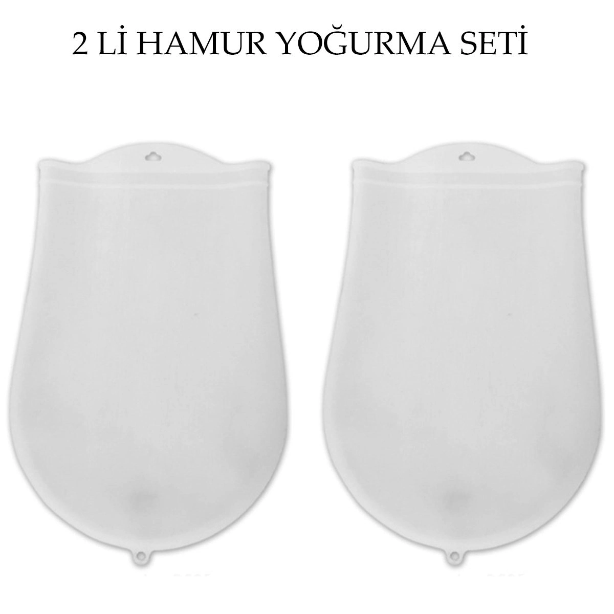 Pratik Silikon Hamur Torbası 2'li Set Orta ve Büyük Boy