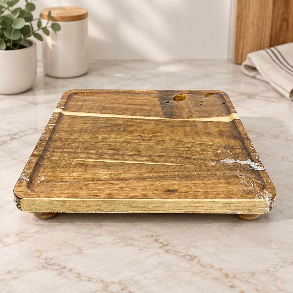 Akasya Kare Ayaklı Sunumluk