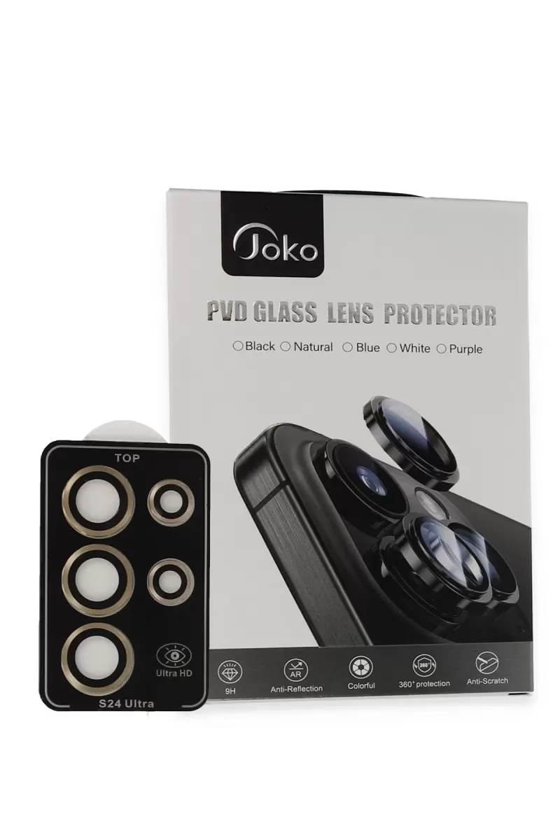 Joko Samsung Galaxy S23 Ultra Uyumlu PVD Metal Kamera Lens - Gold