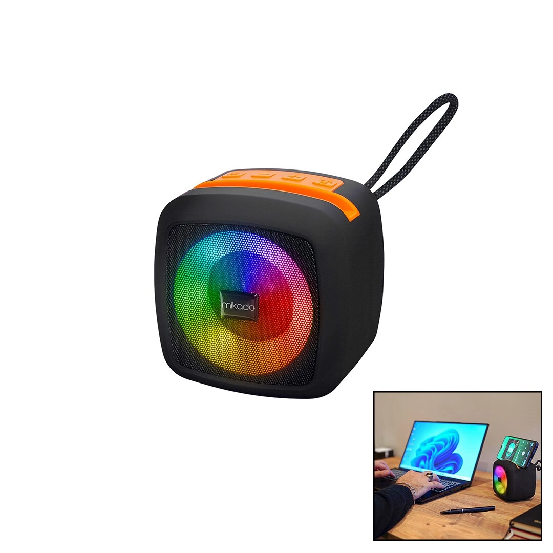 Taşınabilir Işıklı Kablosuz Hoparlör USB Şarjlı 10 Metre Menzil