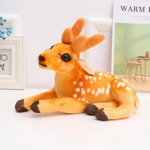 Sevimli Peluş Geyik 30 cm Sesli Oyun Arkadaşı