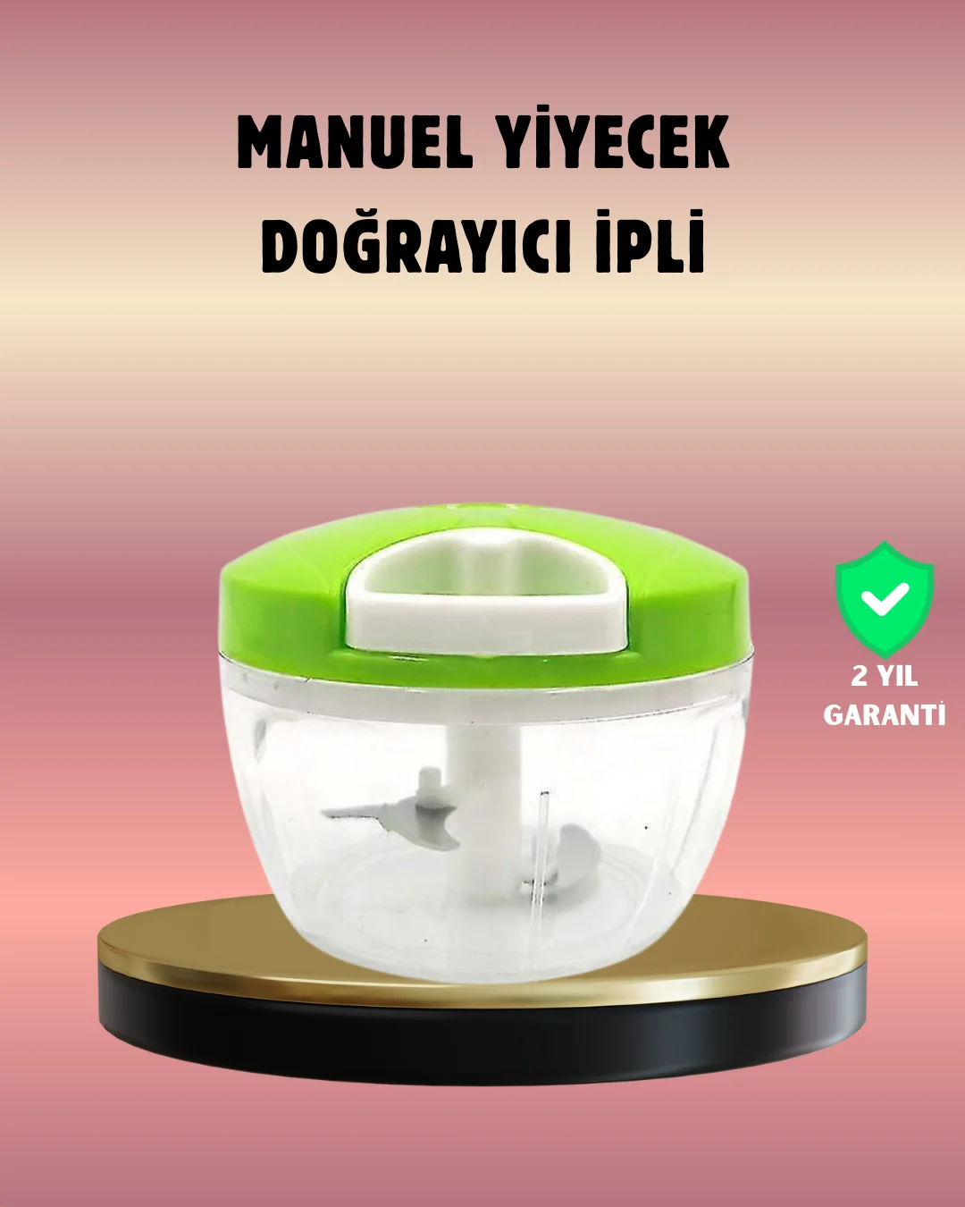 Manuel Mutfak Doğrayıcısı Kolay Temizlenebilir