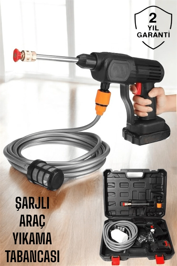 Yüksek Basınçlı Şarjlı Araç Yıkama 300W 30 Bar Su Basıncı