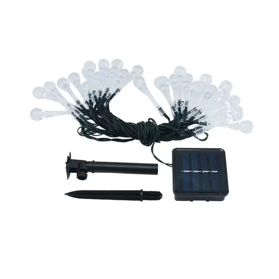 Dekoratif Solar Bahçe Işığı 7 Metre 50 LED Damla Tasarım