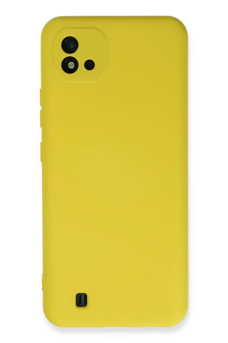 Realme C11 2021 Uyumlu Kılıf Nano içi Kadife Silikon - Sarı