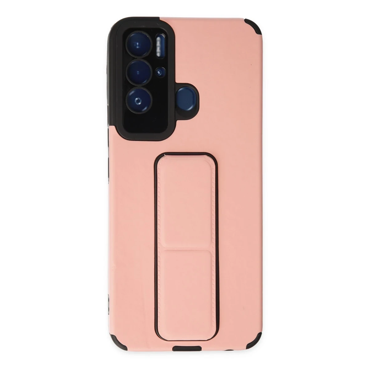 Tecno Pova Neo Kılıf Mega Standlı Silikon - Pudra