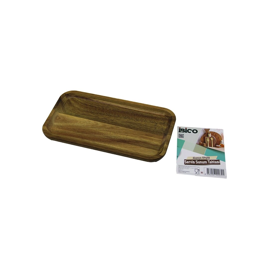 Şık Ahşap Servis Tepsisi 25x14 cm Mini Sunum