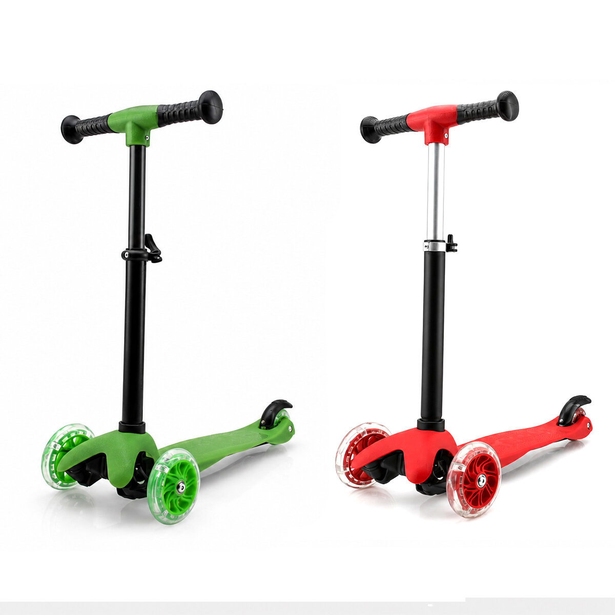 Mını Scooter Rıden Shıne Işıklı Scooter 55X57-64-71CM Fosforlu Renkli +2 Yaş - 40KG Max Taşıma Herhangi Bir Renk Gönderilir