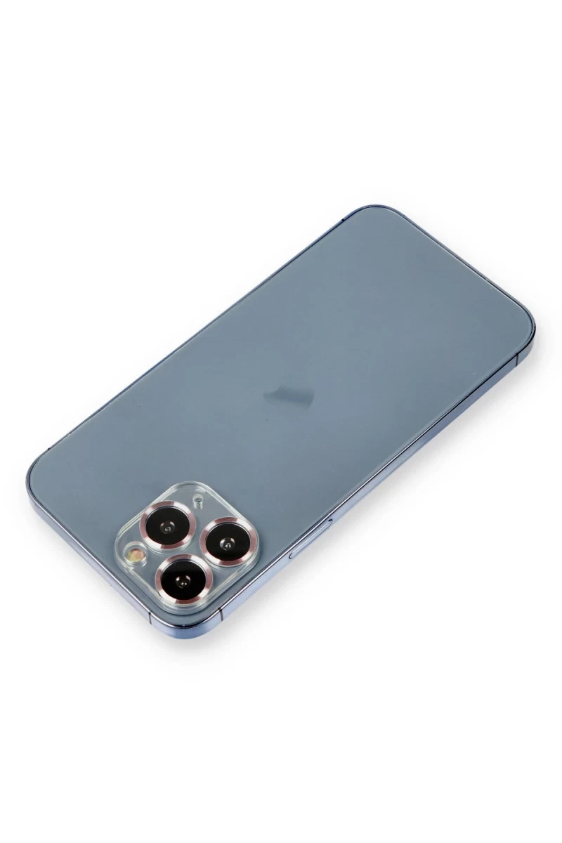 Apple iPhone 11 Pro Max Uyumlu Metal Kamera Lens Koruma Cam - Mor