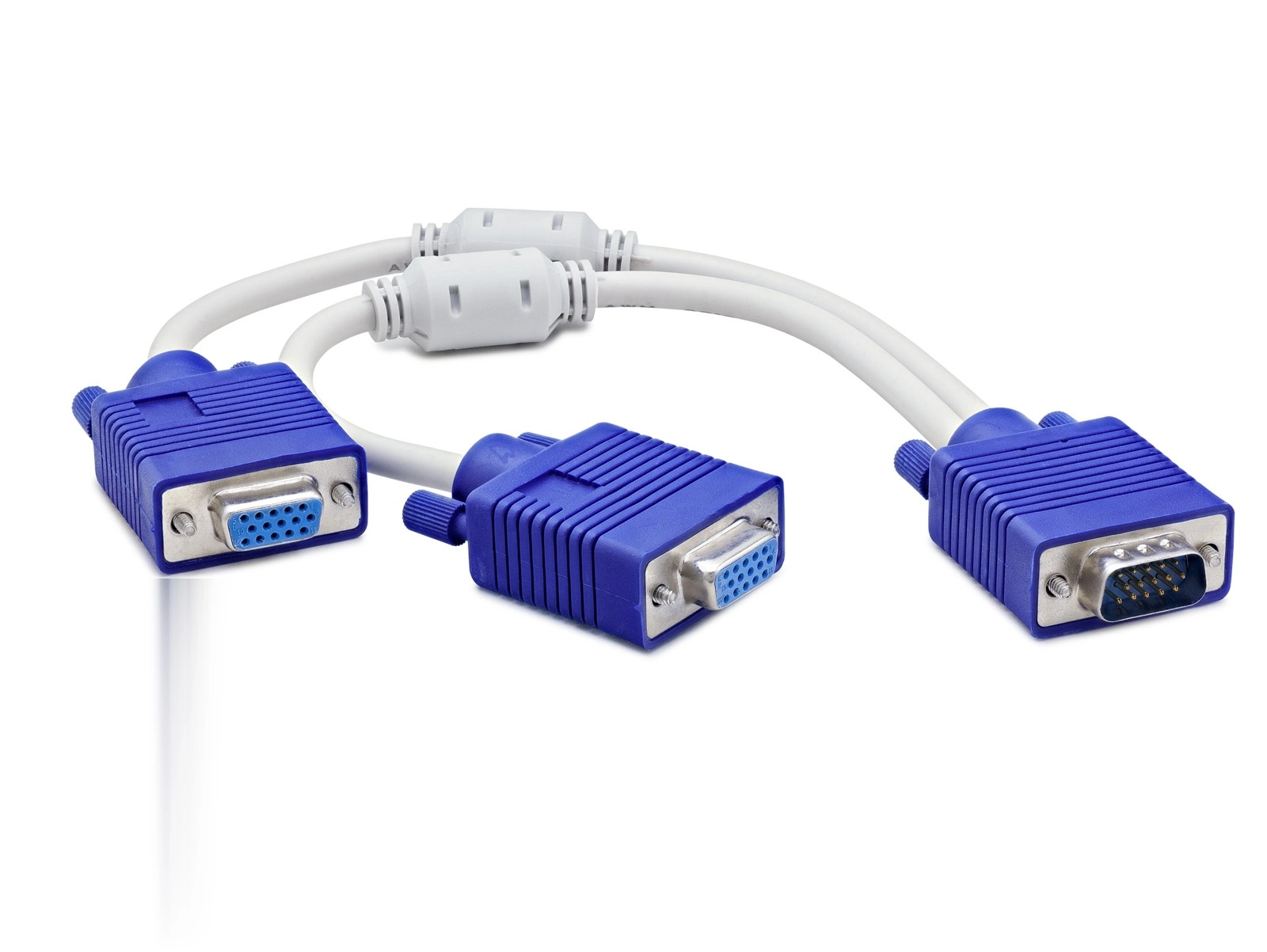Y Tipi VGA Çoklayıcı Kablo 30 cm 2 Çıkışlı Ekran Bağlantısı