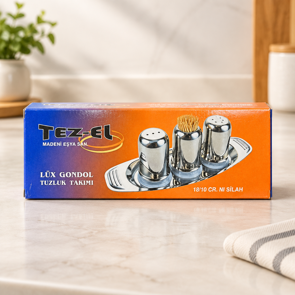Küçük Metal Tuzluk Takımı