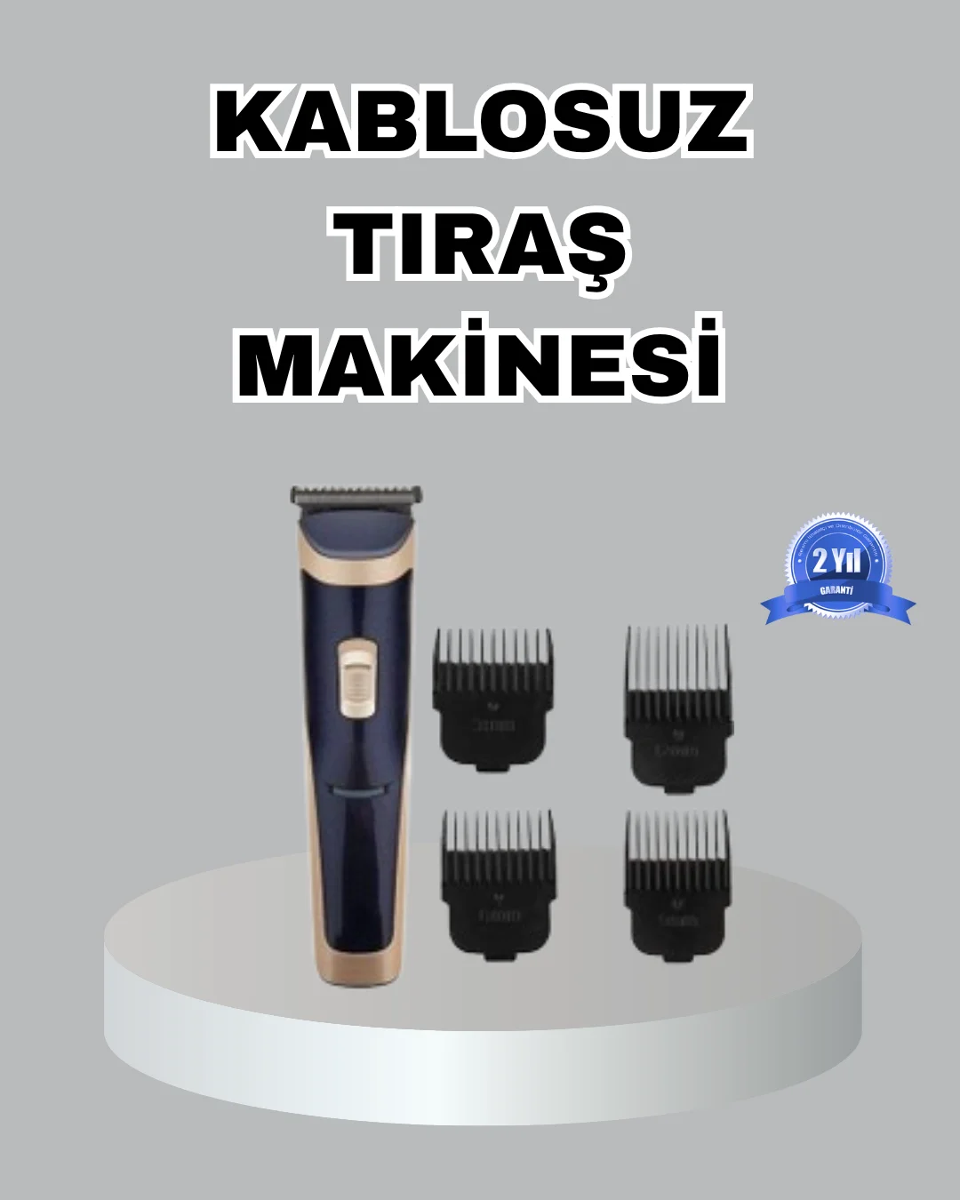 Çelik Bıçaklı Unisex Şarjlı Tıraş Makinesi – Sessiz Motor, Kablosuz ve Ayarlanabilir