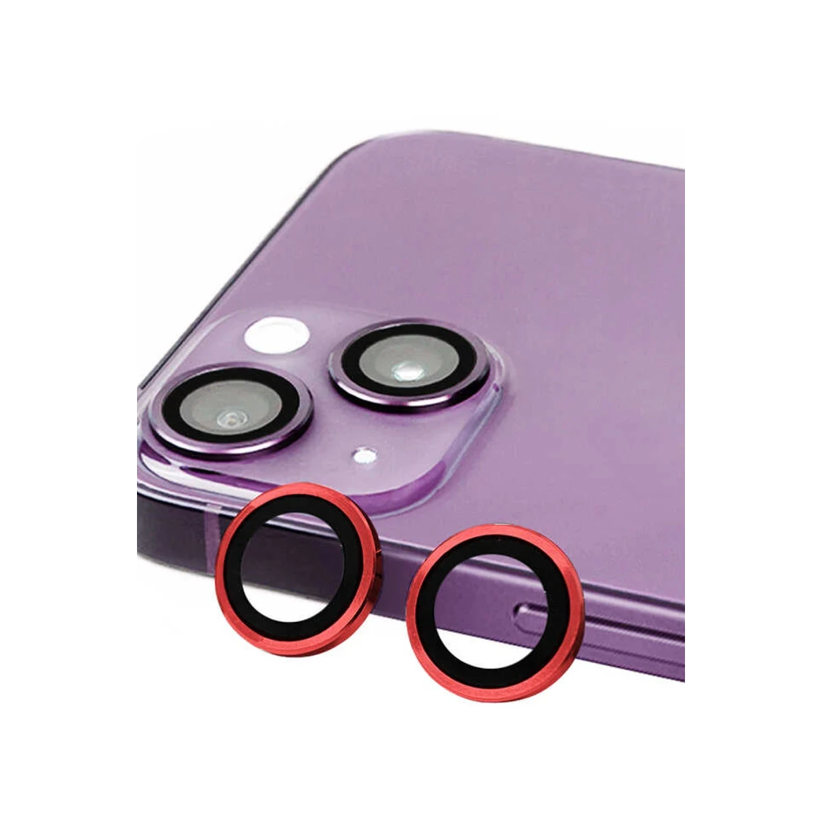Apple iPhone 13 Raze Metal Kamera Lens - Kırmızı