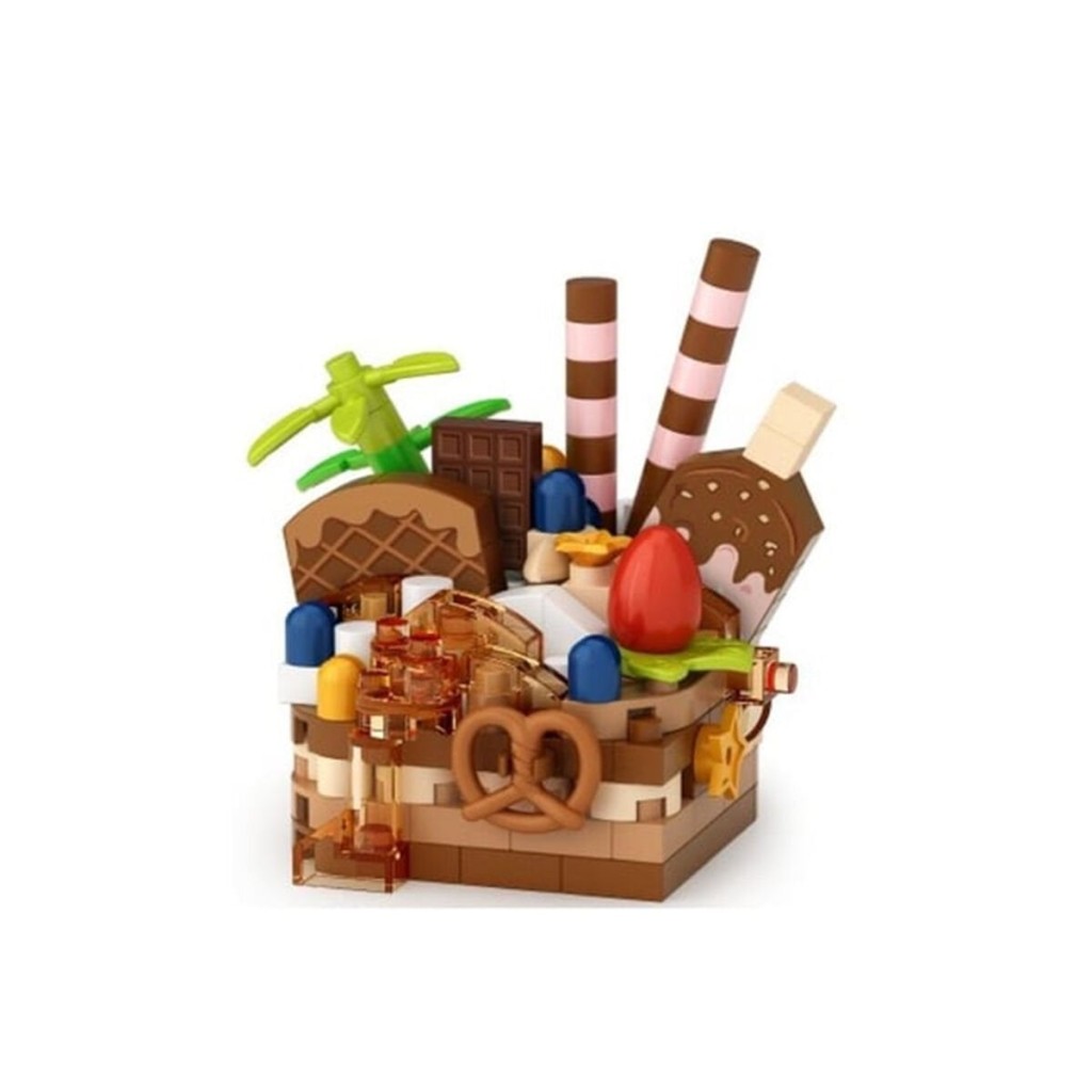 LZ-8642 Çikolatalı Pasta 160 Parça Block Oyuncak-mini Poşet
